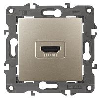 Розетка HDMI без рамки Эра Elegance 1-м. шампань картинка